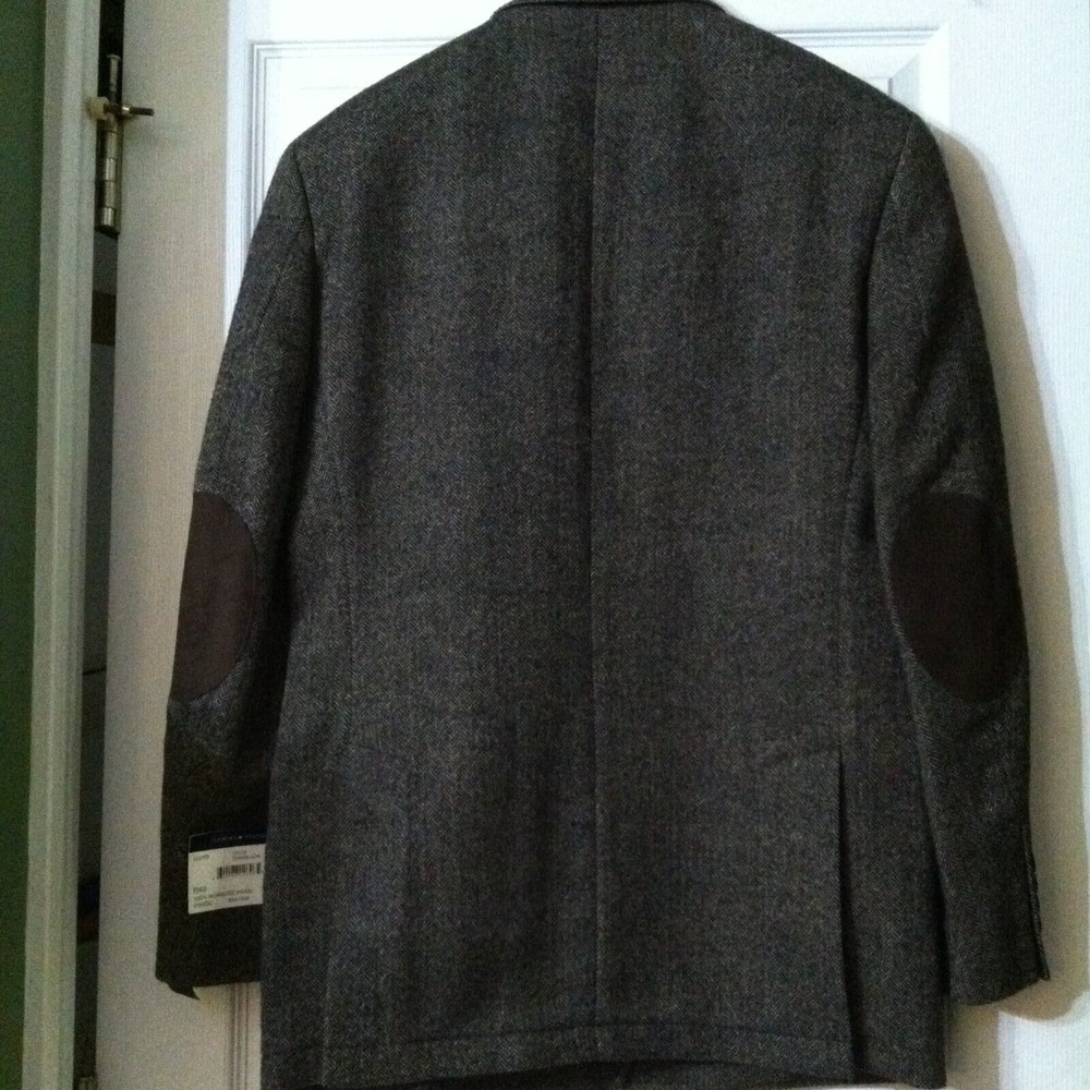 TOMMY HILFIGER MENS NEW GRAY 100% WORSTED WOOL SPORT COAT JACKET BLAZER SZ: 40R